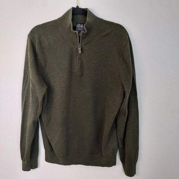 Jos. A. Bank Traveler Green Long Sleeve Pullover Sweater - Picture 1 of 11